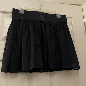 Charlotte Russe black and sliver mini skirt NWT